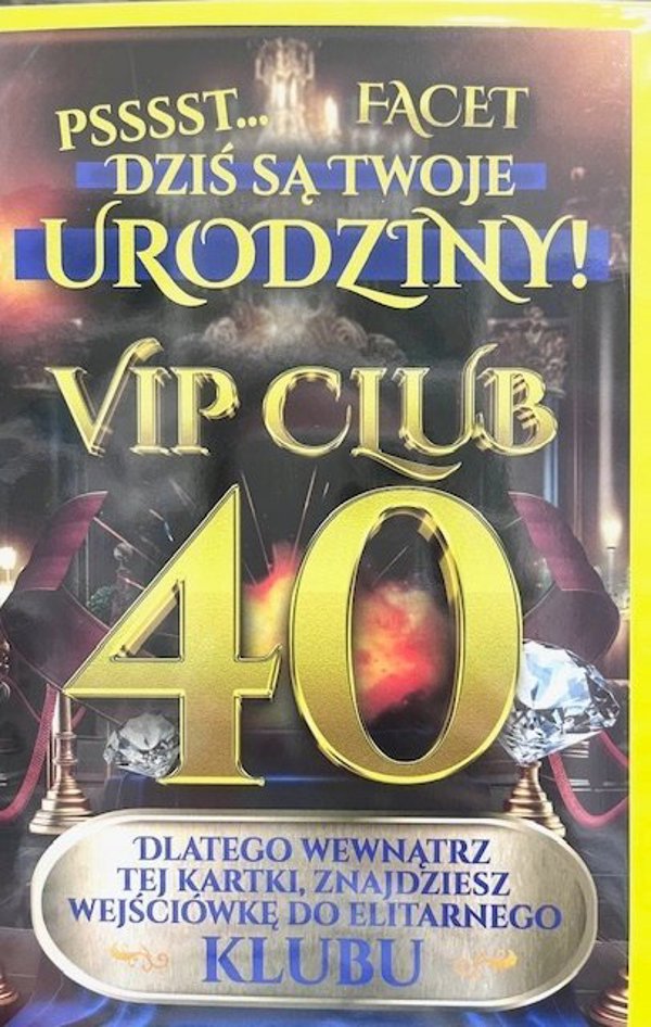 Yeku Κάρτα Γενεθλίων 40 ανδρική