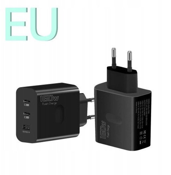 Υπερταχυφορτιστής 160W QC5.0 με θύρα USB / x2 θύρα PD USB-C