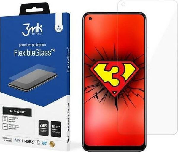 3MK FlexibleGlass Υβριδικό Γυαλί Προστασίας Οθόνης για Realme 8 Pro, Αντιβακτηριδιακό, Διαφανές