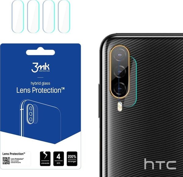 3MK Υβριδικό Προστατευτικό Φακού Κάμερας για HTC Desire 22 Pro - 4 Τεμάχια
