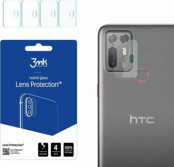 3MK Προστασία Φακού Κάμερας για HTC Desire 20 Pro - Υβριδικό Γυαλί (4 Τεμάχια)