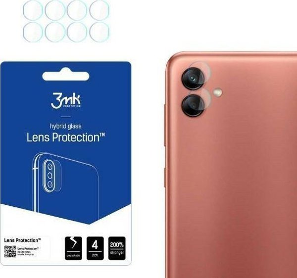 3MK Lens Protect Υβριδικό Γυαλί για Φακό Κάμερας Samsung Galaxy A04 - 4 Τεμάχια