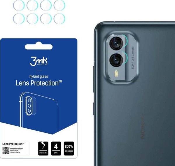 3MK Lens Protect Υβριδικό Γυαλί Προστασίας Φακού Κάμερας για Nokia X30 [4 Τεμάχια]