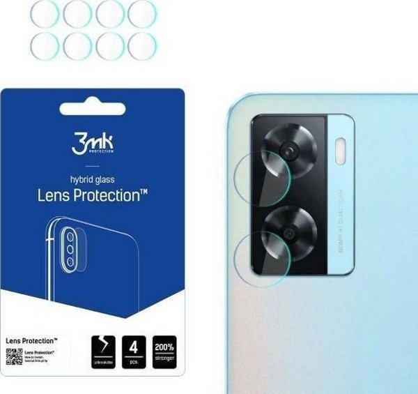 3MK Lens Protect Υβριδικό Γυαλί για Φακό Κάμερας Oppo A57s - 4 Τεμάχια