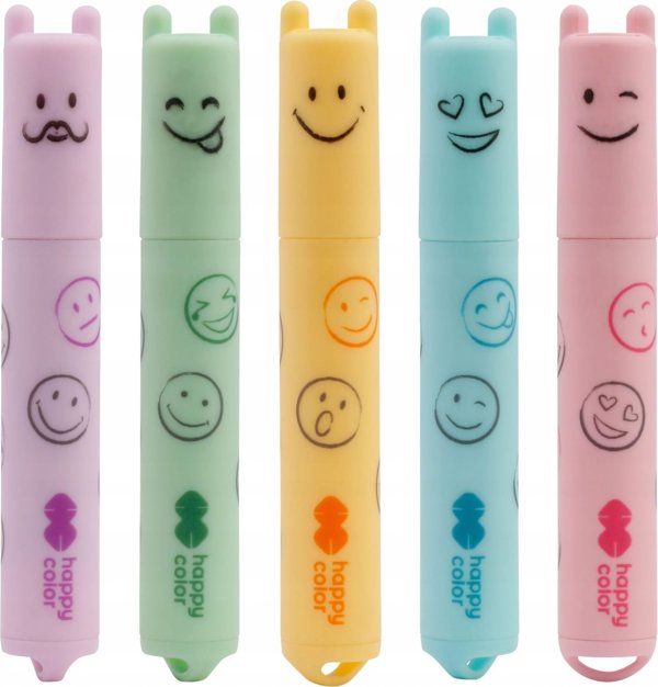 Μαρκαδόροι υπογράμμισης mini SMILE 6 παστέλ χρωμάτων HA 4130 02PA-WP6 Happy Color