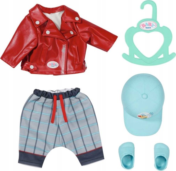 Zapf ZAPF Creation BABY born Little Cool Kids Outfit 36cm, doll accessories (jacket, trousers, hat, shoes and clothes hanger)