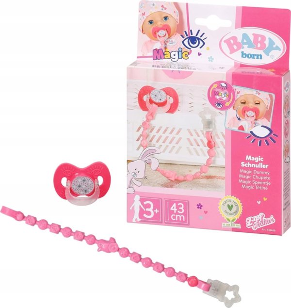Zapf Baby born - Μαγικό Πιπίλα με Αλυσίδα 43cm mix