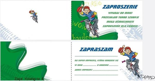 Προσκλητήρια Young Μαλακό Αγόρι σχέδιο αριθμός 04 10 τεμάχια