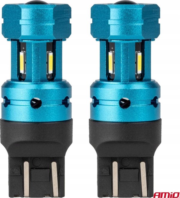 Λάμπες led canbus t20 7443 w21/5w 4smd 1860 λευκό 12v 24v AMIO-04255