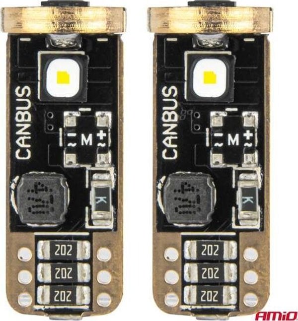 Λαμπτήρες LED CANBUS T10 W5W 3SMD 3838 White 12V 24V AMIO-04246