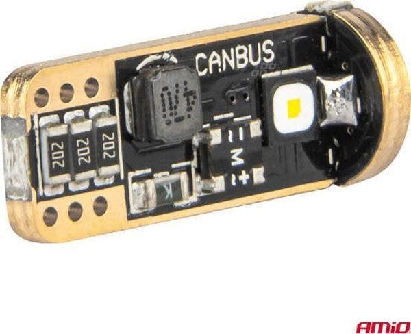 Λαμπτήρες LED CANBUS T10 W5W 3SMD 3838 White 12V 24V AMIO-04246