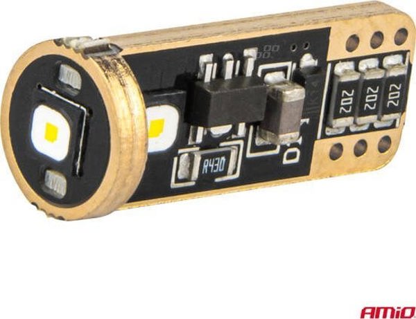 Λαμπτήρες LED CANBUS T10 W5W 3SMD 3838 White 12V 24V AMIO-04246