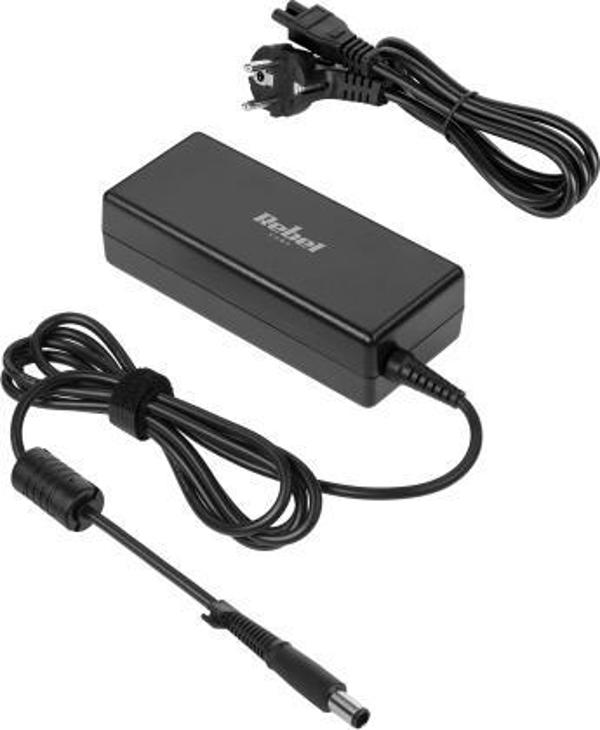 Φορτιστής Laptop Rebel Comp 90W για HP, 19V, 4.74A, Βύσμα 7.4x5mm, Με Καλώδιο Τροφοδοσίας (KOM0781-1)