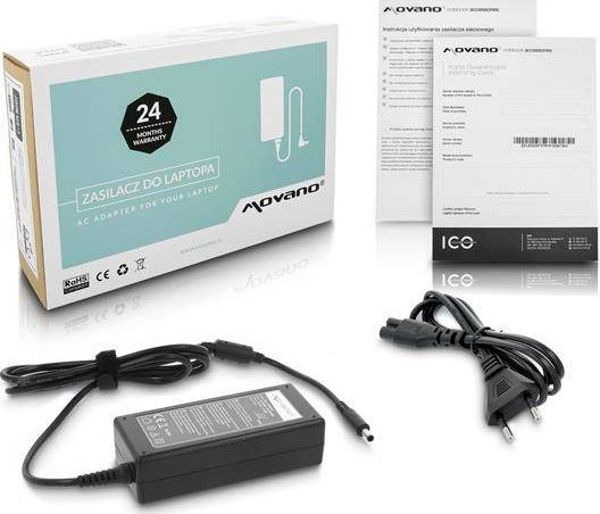 Φορτιστής για φορητό υπολογιστή Movano 65 W, 3 mm, 3.3 A, 19 V (ZZ/DEL195334C)