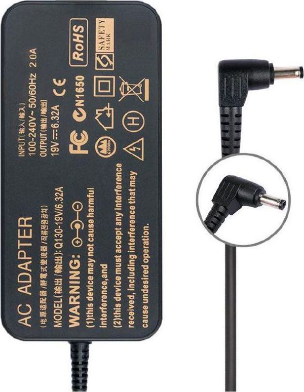 CoreParts Τροφοδοτικό Laptop 120W 19V 6.3A για Asus, Βύσμα 5.5mm x 2.5mm (MBXAS-GAM001)