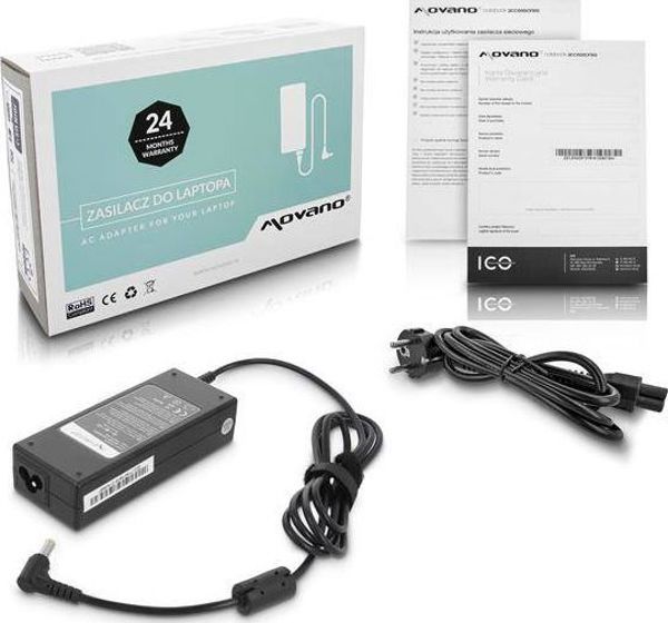 Φορτιστής Laptop Movano 90W 19V 4.7A 5.5x2.5mm - Συμβατός Φορτιστής Φορητού Υπολογιστή