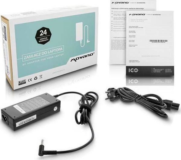Φορτιστής Laptop Movano 90W 19.5V 4.6A για HP - Συμβατός με Βύσμα 4.5x3.0mm