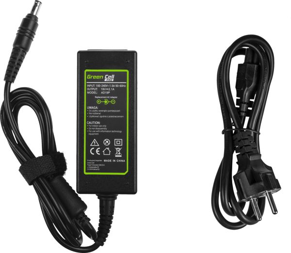 Φορτιστής για φορητό υπολογιστή Green Cell 40 W, 3 mm, 2.1 A, 19 V (AD19P)