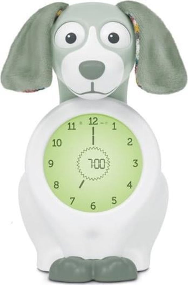 Zazu Budzik dla dziecka trener snu lampka nocna Pies COCO Green Zazu