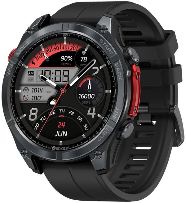 Zeblaze Smartwatch Stratos 4 Άβυσσος Μαύρο Czarny