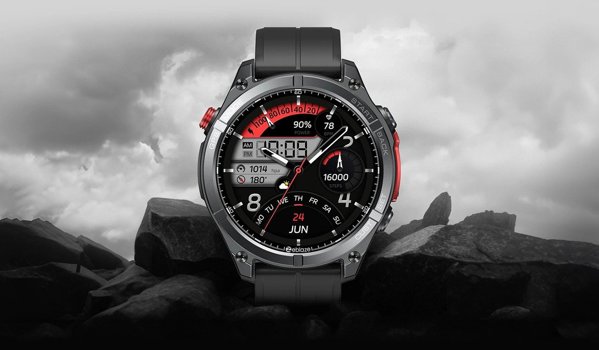 Zeblaze Smartwatch Stratos 4 Άβυσσος Μαύρο Czarny
