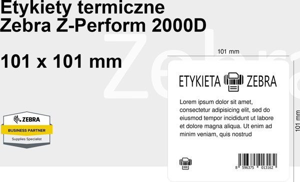 Ρολό ετικετών Zebra 101.6 x 101.6mm