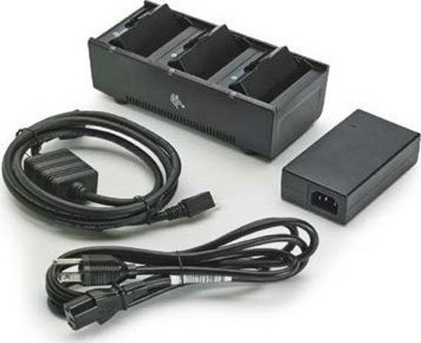 Zebra 3 Slot Battery Charger| ZQ300 Series| includes power supply and EU power cord