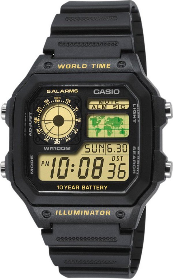 Ρολόι CASIO Ανδρικό Ρολόι CASIO Sports AE-1200WH-1B + BOX NoSize