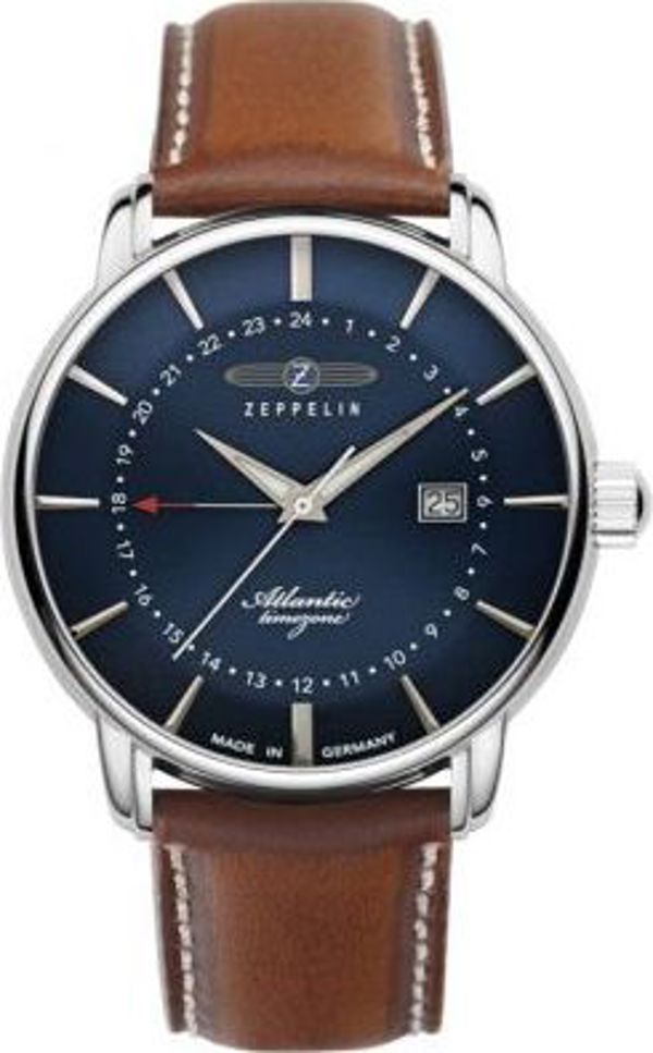 Zeppelin Atlantic 8442-3 Ανδρικό Ρολόι Χειρός Quartz με Μπλε Καντράν