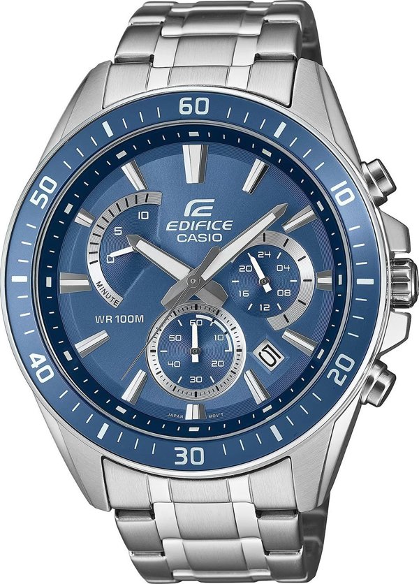 Αθλητικό ρολόι EDIFICE Casio Edifice EFR-552D-2AVUEF100m ασημί