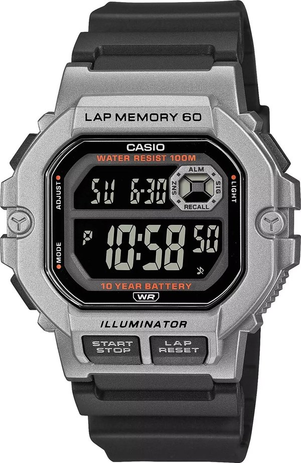 Casio WS-1400H-1BVEF Ανδρικό Ψηφιακό Ρολόι Χειρός Μαύρο