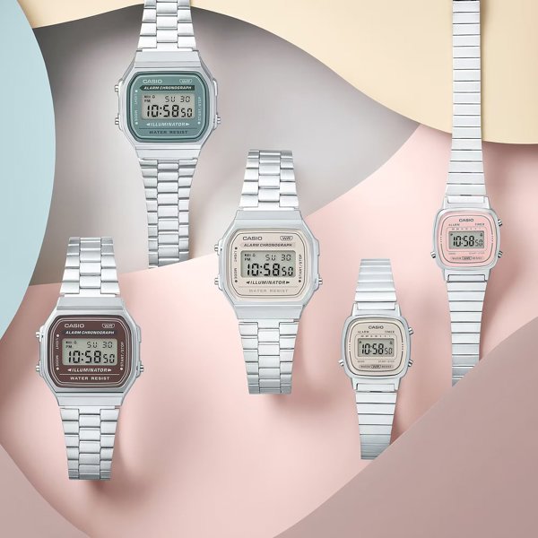 Zegarek Casio Zegarek dla dzieci Casio A168WA-3AYES srebrny