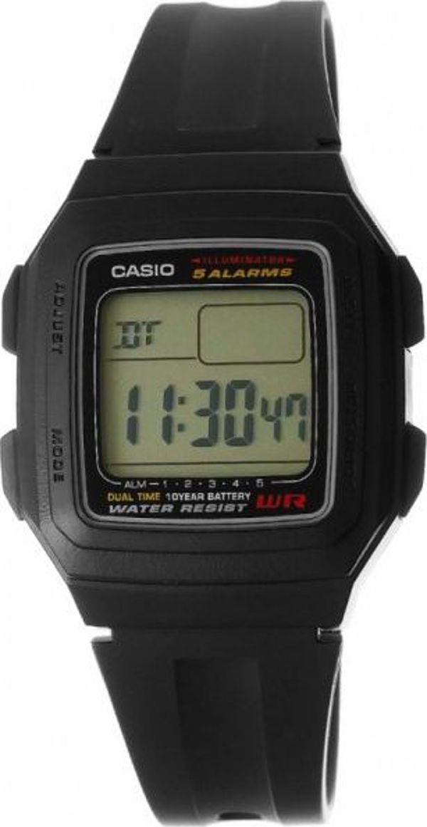 Ρολόι Casio Ανδρικό Ρολόι CASIO F-201WA-1ADF 10 Bar Για κολύμπι