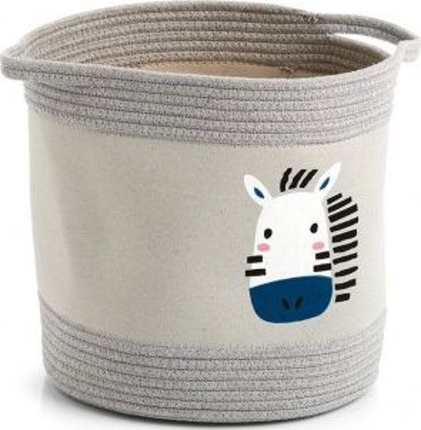 Zeller Παιδικό Καλάθι Αποθήκευσης Zebra, Ύφασμα, 30x30 εκ.