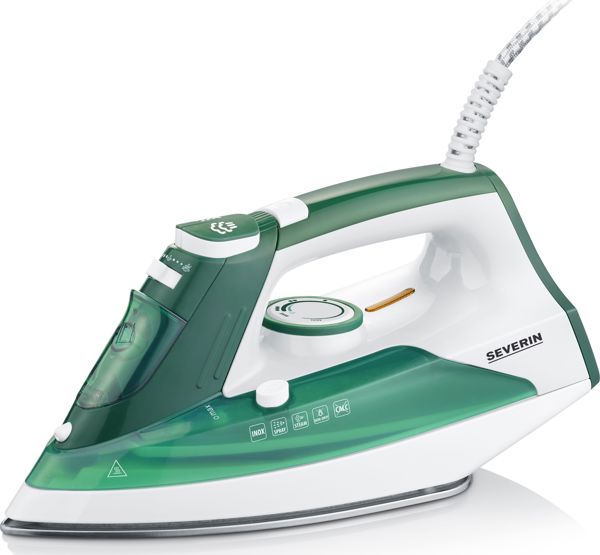 Severin BA 3261 Ατμοσίδερο 2400W με Πλάκα από Ανοξείδωτο Ατσάλι, Λευκό/Πράσινο