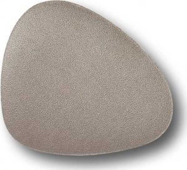 Zeller Σουβέρ από Συνθετικό Δέρμα, Μεταλλικό Taupe, 10x12 εκ., Σετ 6 Τεμαχίων