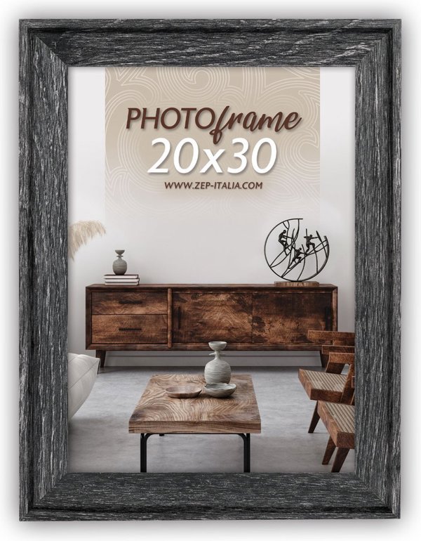 ZEP Τορίνο μαύρο 20x30 ξύλινη κορνίζα RT223L