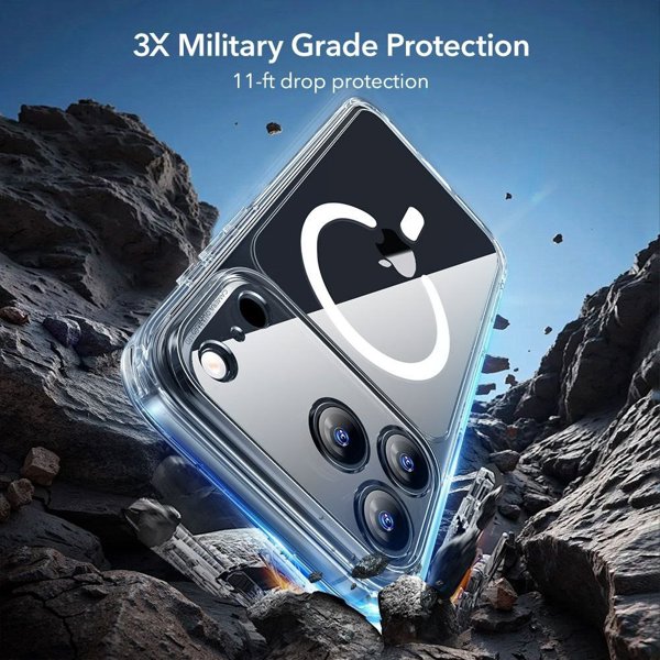 Σετ ESR θήκη + γυαλί οθόνης Classic Hybrid MagSafe & Tempered Glass για Apple iPhone 17 Pro Max Διαυγές