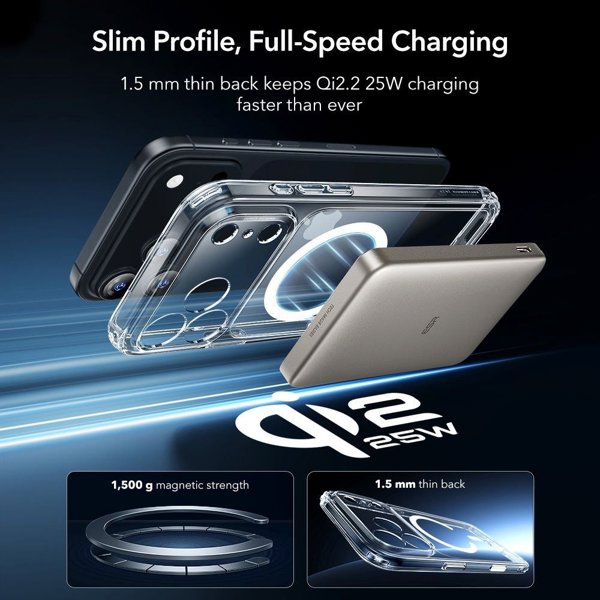 Σετ ESR θήκη + γυαλί οθόνης Classic Hybrid MagSafe & Tempered Glass για Apple iPhone 17 Pro Max Διαυγές