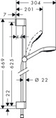 Σετ ντους Hansgrohe Croma Select E λευκό (26584400)