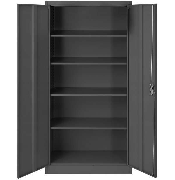 Zestaw 4x biurowa szafa metalowa na akta JAN H, 900 x 1950 x 400 mm, antracytowa