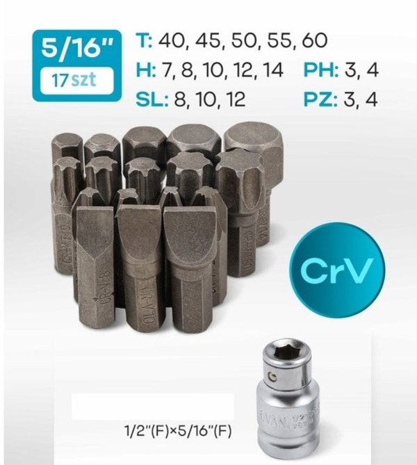 Σετ εργαλείων 94 τεμ. 1/2", 1/4" (εξάγωνα) (4-32mm)