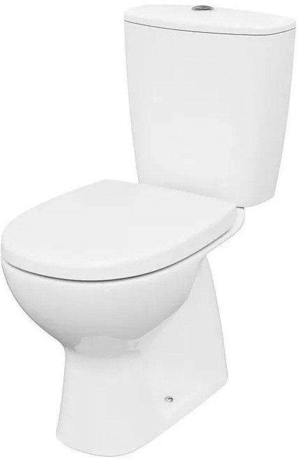Σετ συμπαγές WC Cersanit (συμπαγή WC χωρίς χείλος CleanOn) WC συμπαγές 683 ARTECO CleanOn 021 NEW 3/5 με κάθισμα πολυπροπυλενίου, αργής πτώσης (K667-074)