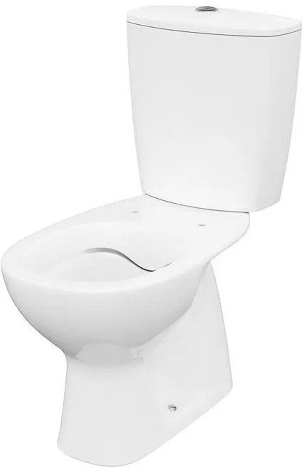 Σετ συμπαγές WC Cersanit (συμπαγή WC χωρίς χείλος CleanOn) WC συμπαγές 683 ARTECO CleanOn 021 NEW 3/5 με κάθισμα πολυπροπυλενίου, αργής πτώσης (K667-074)