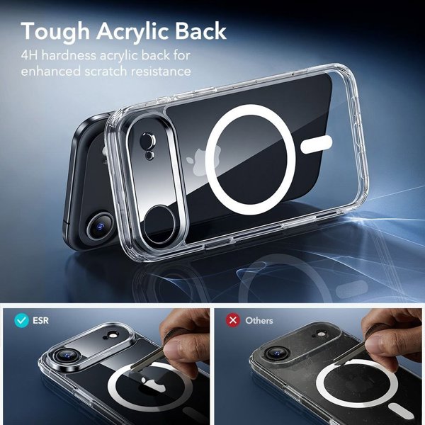 Σετ ESR θήκη + τζάμι οθόνης Classic Hybrid MagSafe & Tempered Glass για Apple iPhone 17 Air Clear