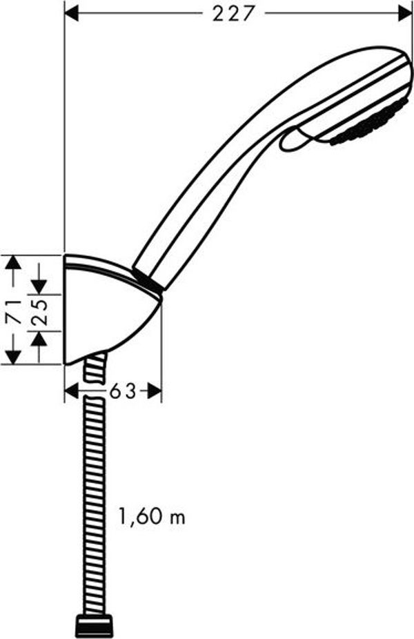 Σετ ντους Hansgrohe Crometta 85 σημείο χρώμιο (27559000)
