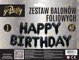Σετ μπαλονιών foil Happy Birthday μαύρα