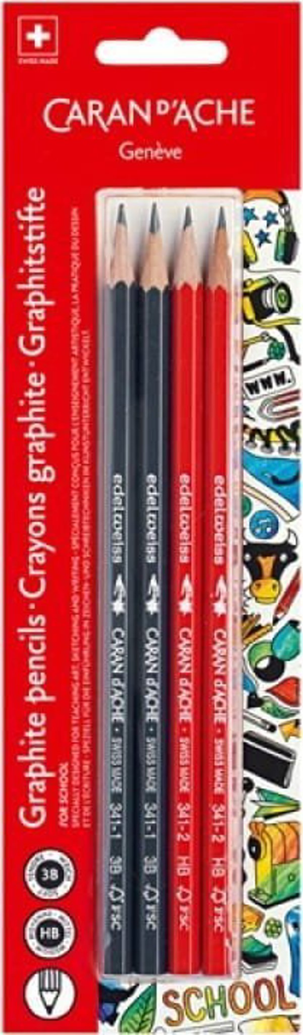 Σετ μολυβιών CARAN D'ACHE, 4 τεμάχια σε blister