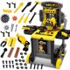 Beta Tools Σετ Εργαλείων με Τραπέζι/Καρότσι Μεταφοράς, Γκρι-Κίτρινο