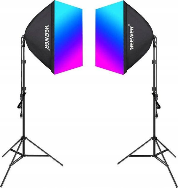 Σετ στούντιο Neewer Σετ στούντιο Neewer NK800 δύο softbox + λαμπτήρες RGB 24W 2700-6500K + τρίποδα + πτερύγια
